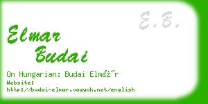 elmar budai business card